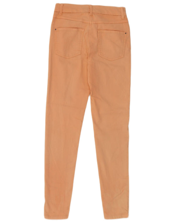 Marks & Spencer Womens Skinny Jeans UK 8 Small W26 L27 Orange Cotton