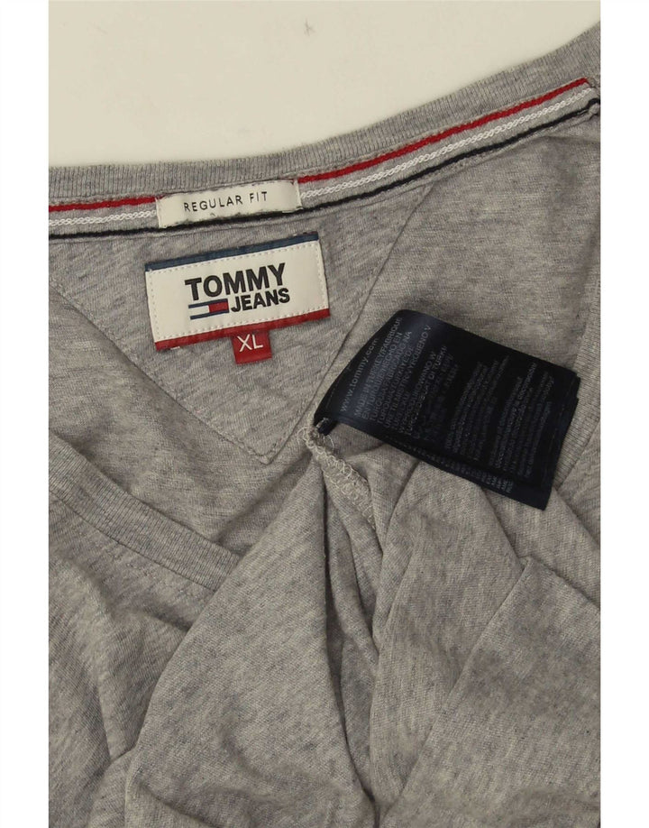 Tommy Hilfiger Mens Regular Fit T-Shirt Top XL Grey Cotton