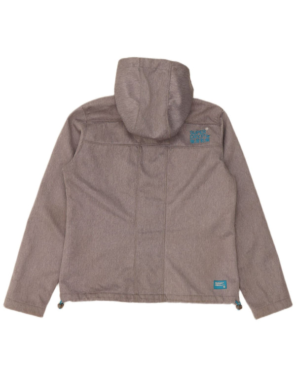SUPERDRY Mens The Windtrekker Hooded Windbreaker Jacket UK 42 XL Grey