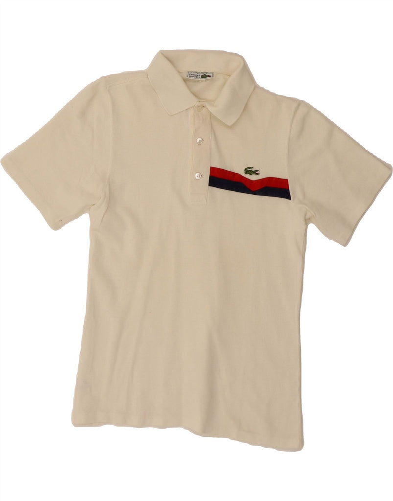 LACOSTE Mens Polo Shirt Size 2 XS White Cotton Classic Vintage Lacoste and Second-Hand Lacoste from Messina Hembry 
