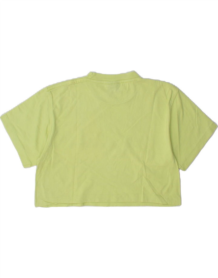 CHAMPION Womens Crop Graphic T-Shirt Top UK 14 Medium Green Vintage Champion and Second-Hand Champion from Messina Hembry 