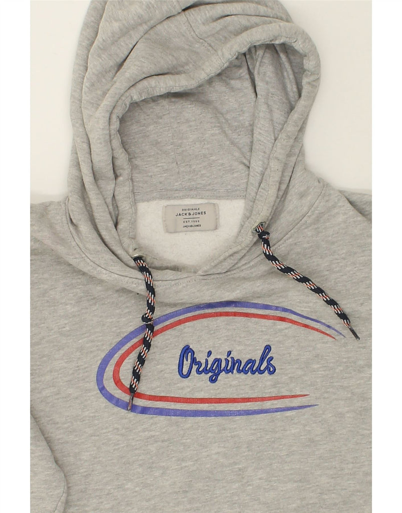 JACK & JONES Mens Graphic Hoodie Jumper Large Grey Cotton | Vintage Jack & Jones | Thrift | Second-Hand Jack & Jones | Used Clothing | Messina Hembry 