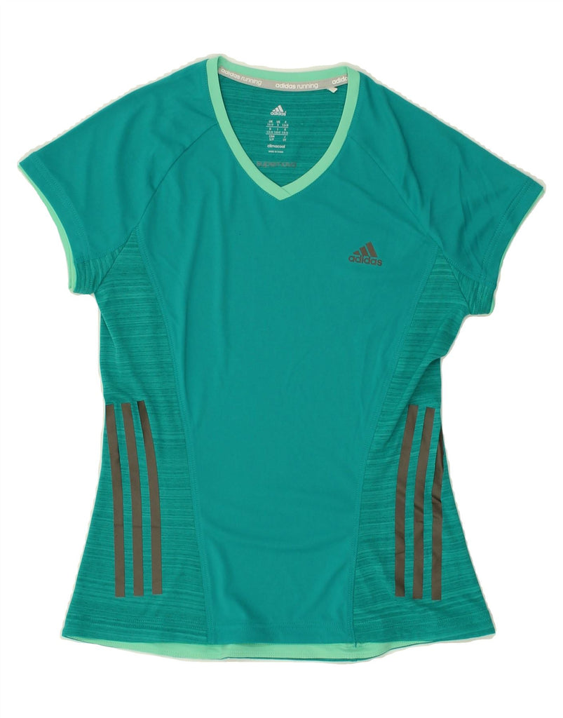 ADIDAS Womens Climacool T-Shirt Top UK 8/10 Small Green | Vintage Adidas | Thrift | Second-Hand Adidas | Used Clothing | Messina Hembry 