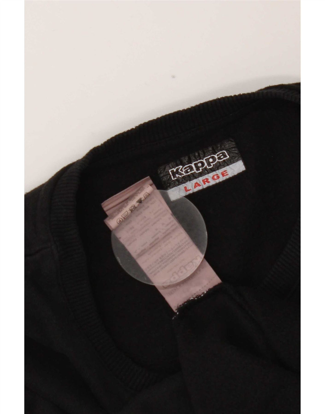 Kappa Womens Sweatshirt Jumper UK 16 Large Black Cotton