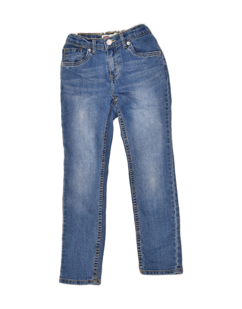 LEVI'S Girls Slim Jeans 7-8 Years W24 L22 Blue Cotton Vintage Levi's and Second-Hand Levi's from Messina Hembry 