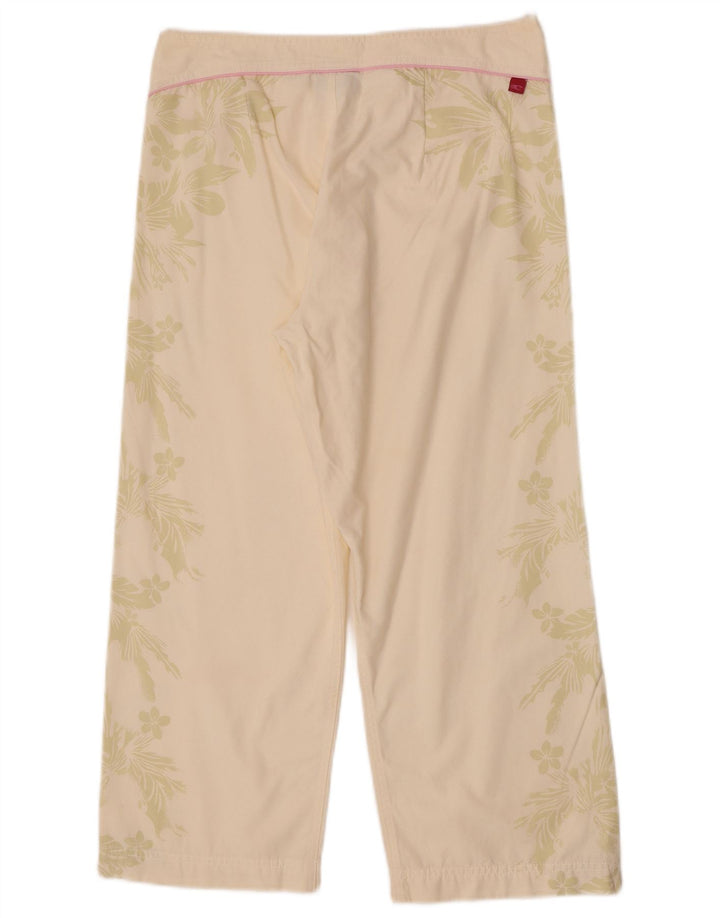 O'Neill Womens Straight Capri Trousers Medium W30 L22 Off White Floral