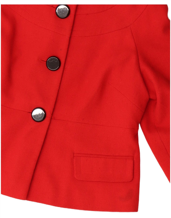 Laura Ashley Womens 3 Button Blazer Jacket UK 16 Large Red Polyester