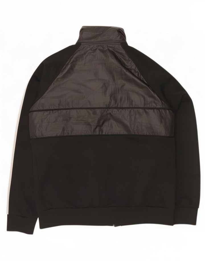 Adidas Mens Tracksuit Top Jacket Large Black Polyester