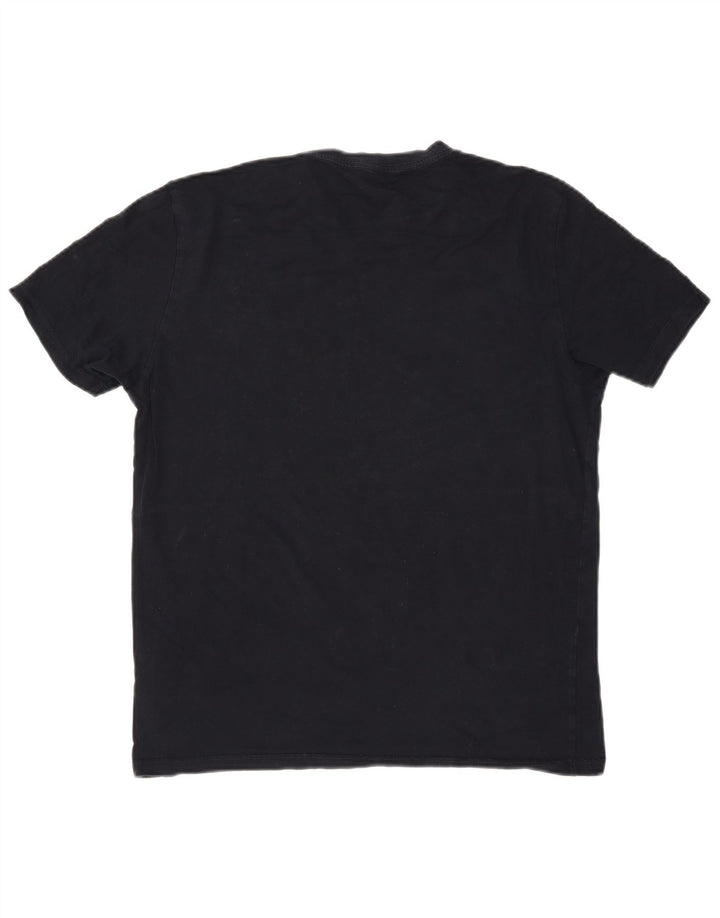 REISS Womens T-Shirt Top UK 16 Large Navy Blue Cotton