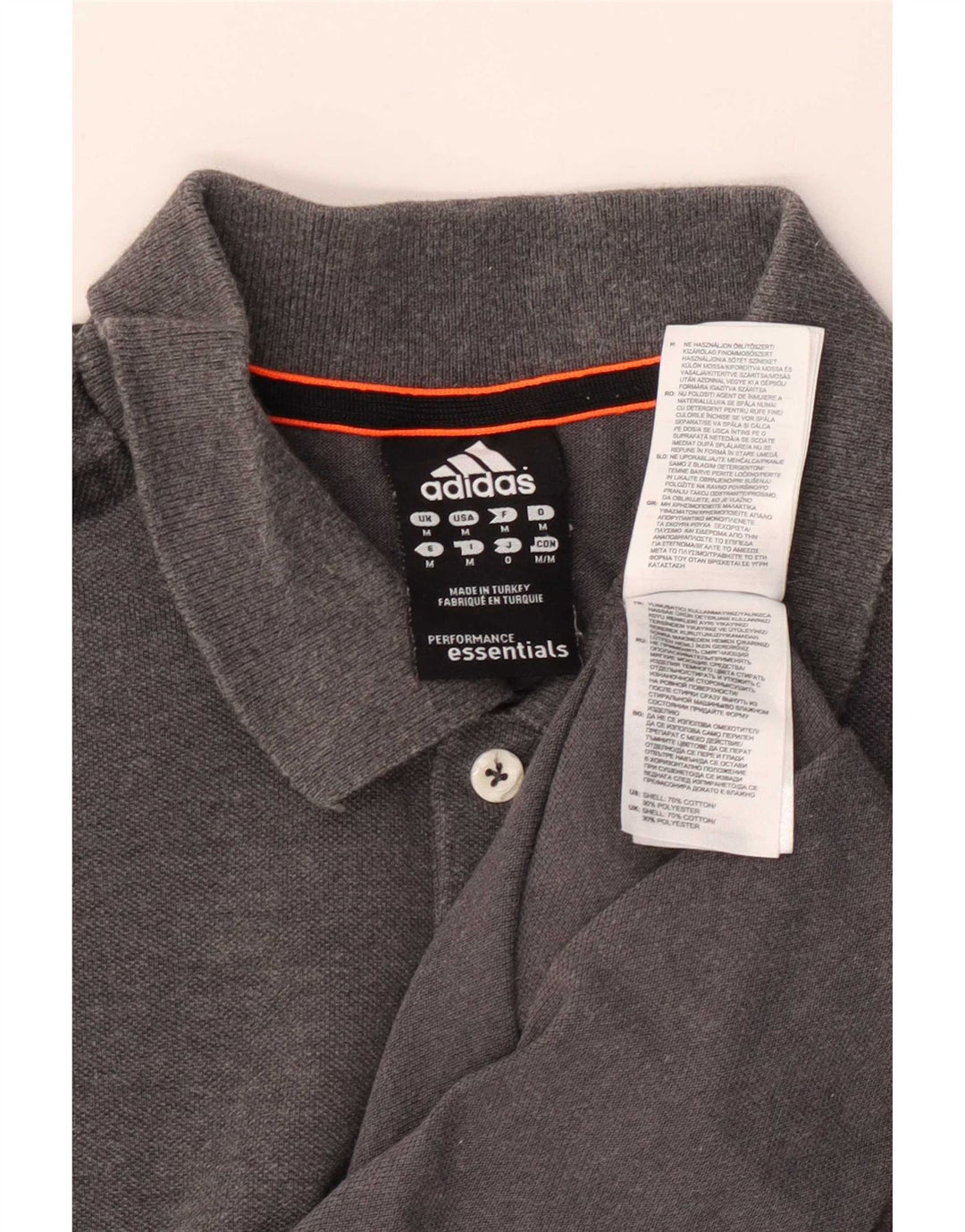 Adidas Mens Climalite Polo Shirt Medium Grey Cotton