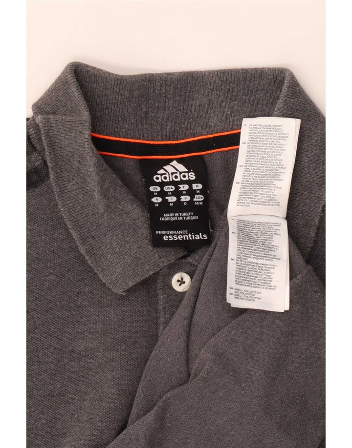 Adidas Mens Climalite Polo Shirt Medium Grey Cotton