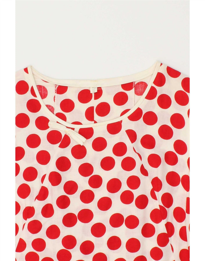 VINTAGE Womens Sheath Dress UK 8 Small Red Polka Dot Vintage Vintage and Second-Hand Vintage from Messina Hembry 