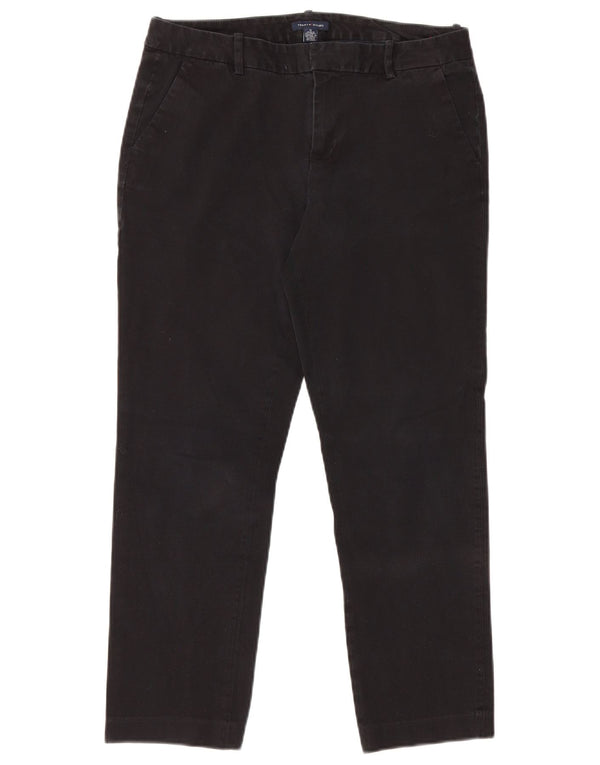 Tommy Hilfiger Womens Straight Chino Trousers US 10 Large W32 L26 Black