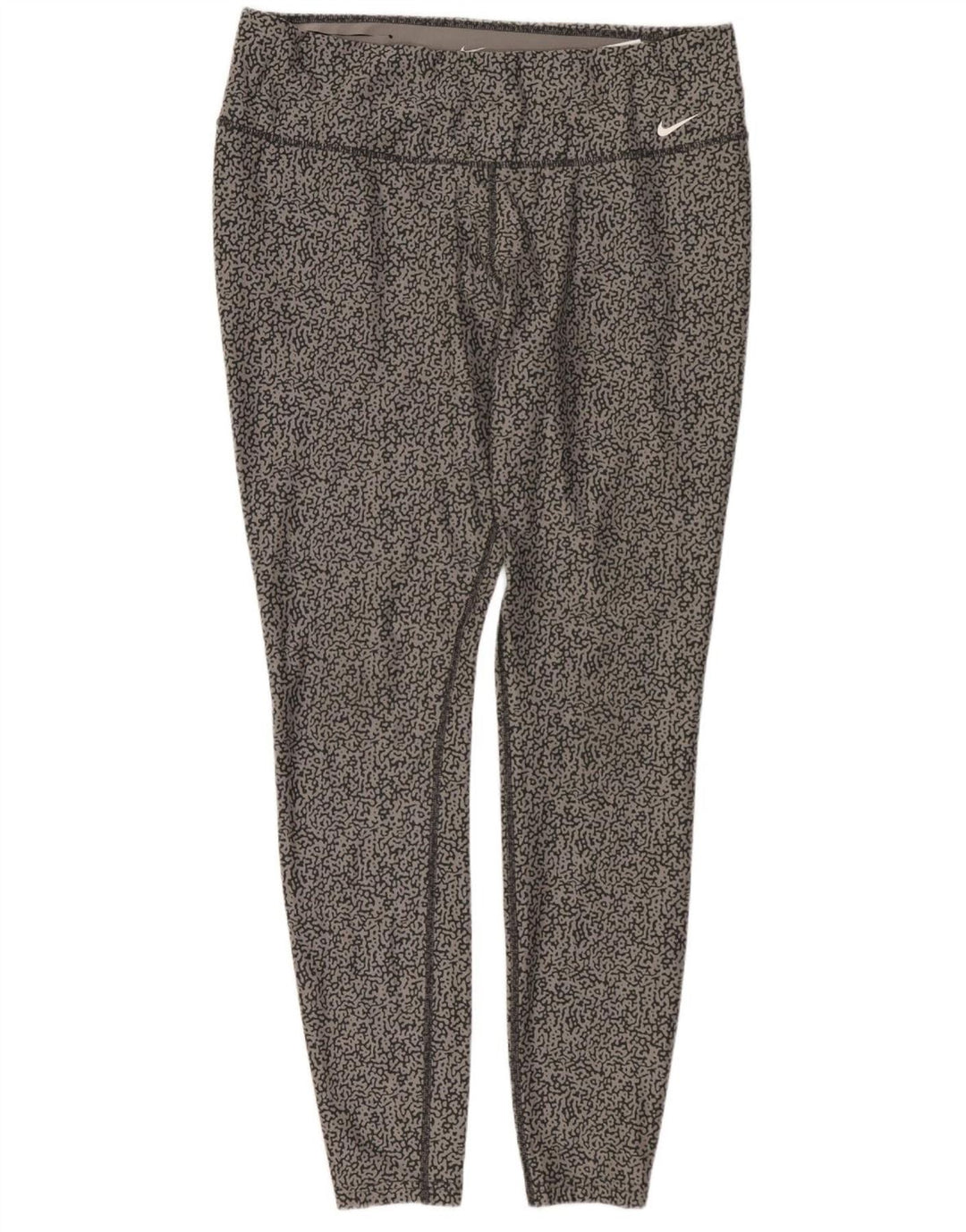 NIKE Womens Dri Fit Leggings UK 18 XL  Grey Animal Print Polyester