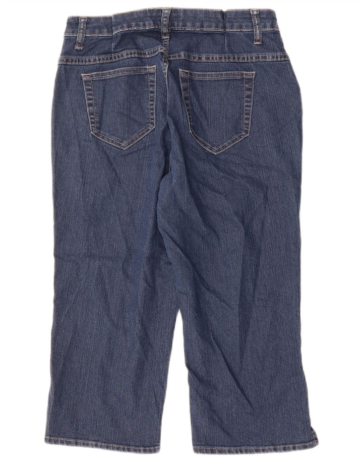 Lee Womens Riders Capri Jeans US 8 Medium W30 L18 Navy Blue Cotton