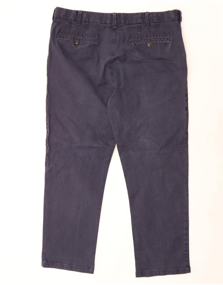 MARKS & SPENCER Mens Blue Harbour Chino Trousers W38 L27 Navy Blue
