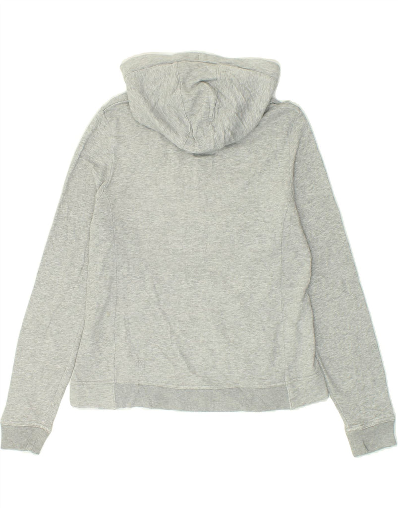 NIKE Womens Zip Hoodie Sweater UK 10 Small Grey Flecked Cotton | Vintage Nike | Thrift | Second-Hand Nike | Used Clothing | Messina Hembry 