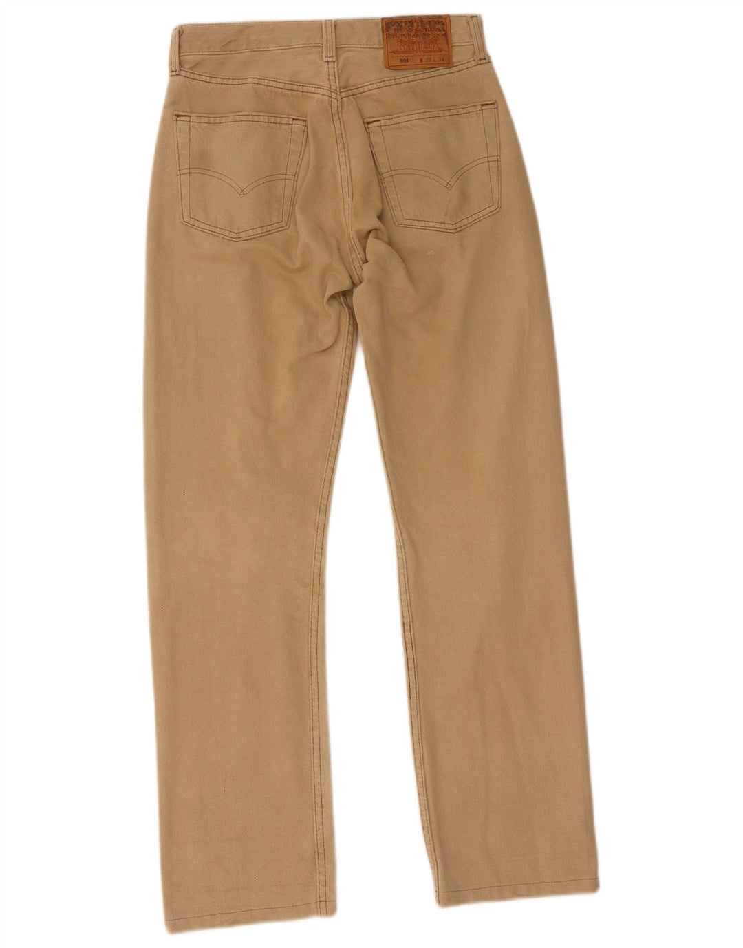 Levi's Mens 501 Straight Jeans  W28 L30 Beige
