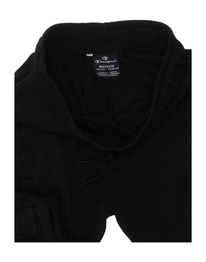 CHAMPION Boys Cargo Tracksuit Trousers Joggers 9-10 Years Medium Black Vintage Champion and Second-Hand Champion from Messina Hembry 