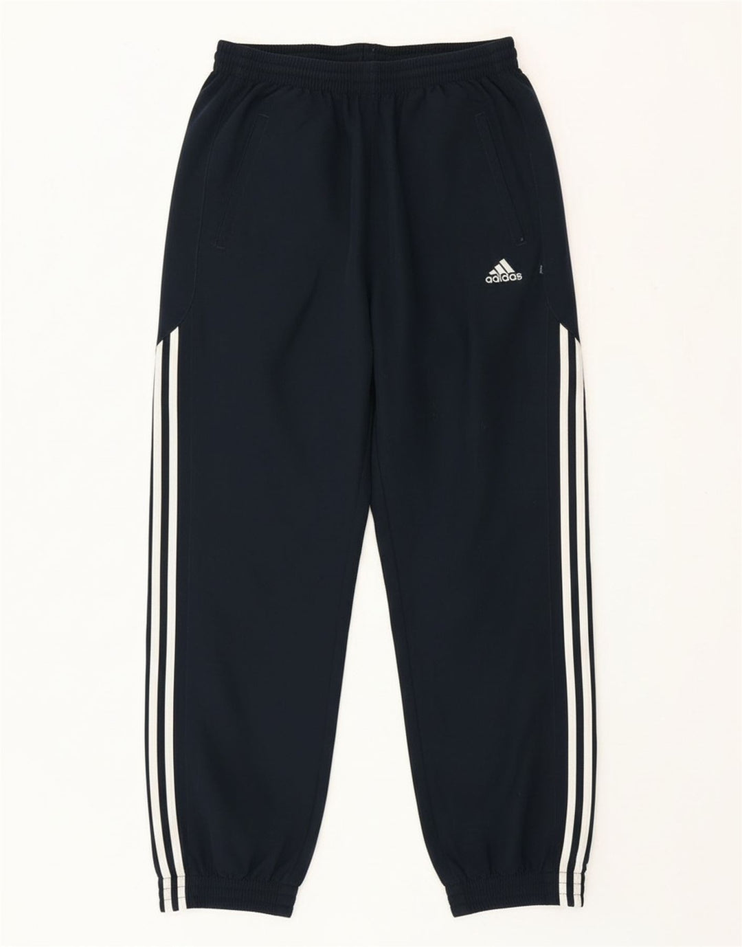 Adidas Womens Tracksuit Trousers Joggers UK 12 Medium Navy Blue Polyester
