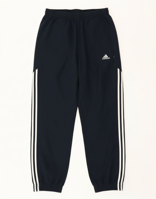 Adidas Womens Tracksuit Trousers Joggers UK 12 Medium Navy Blue Polyester