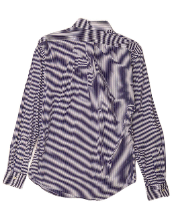 Ralph Lauren Mens Slim Fit Shirt Small Blue Pinstripe Cotton
