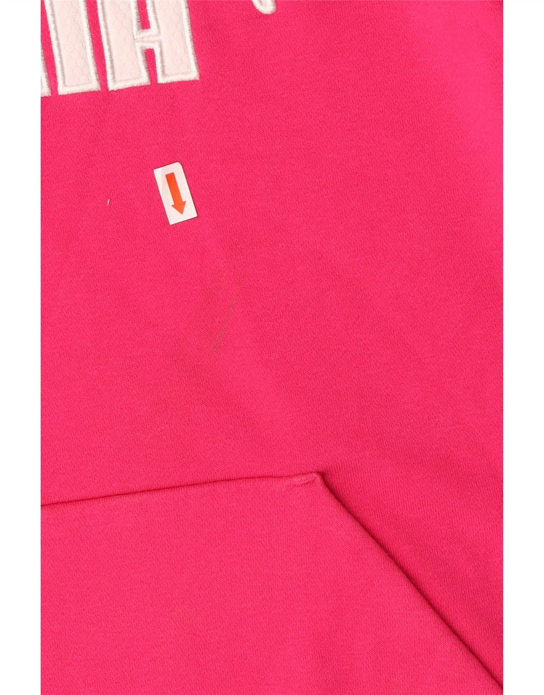 PUMA Womens Graphic Hoodie Jumper UK 10 Small  Pink Cotton