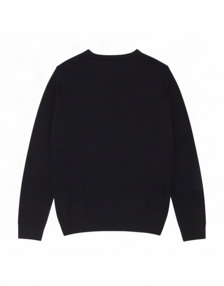 Marks & Spencer Mens Crew Neck Jumper Sweater Large Navy Blue Acrylic