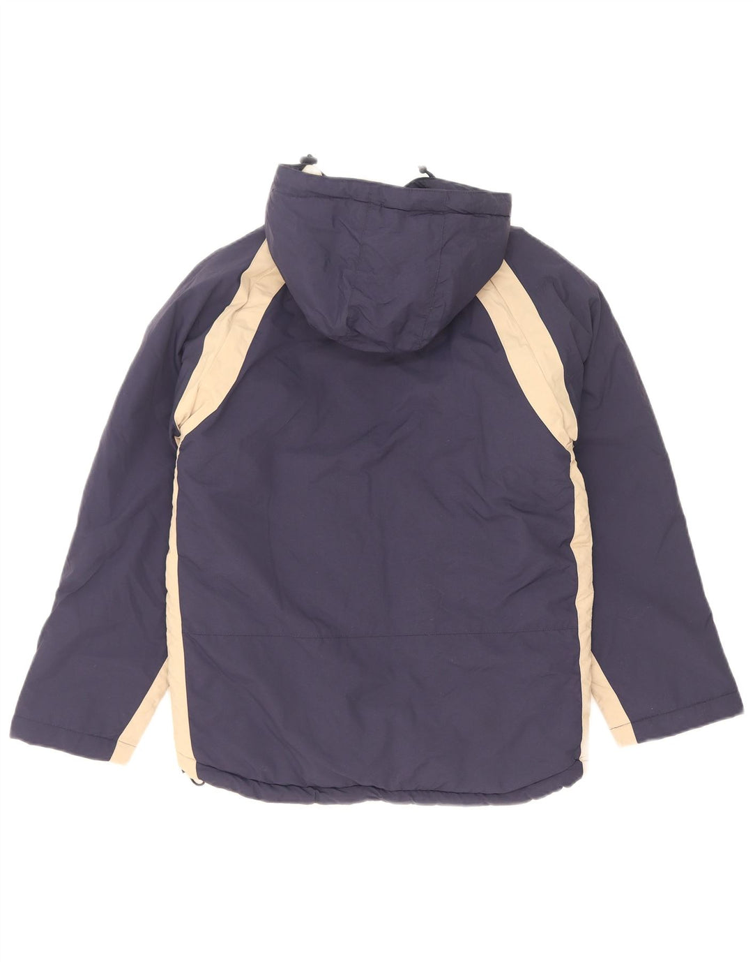 Fila Boys Hooded Padded Jacket 7-8 Years Small Navy Blue Colourblock