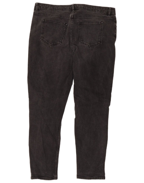 Marks & Spencer Womens Relaxed Fit Slim Jeans UK 16 Large W38 L27 Black