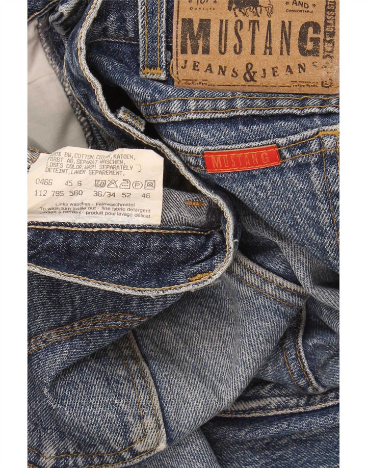 Mustang Mens Slim Jeans W36 L34 Blue Cotton