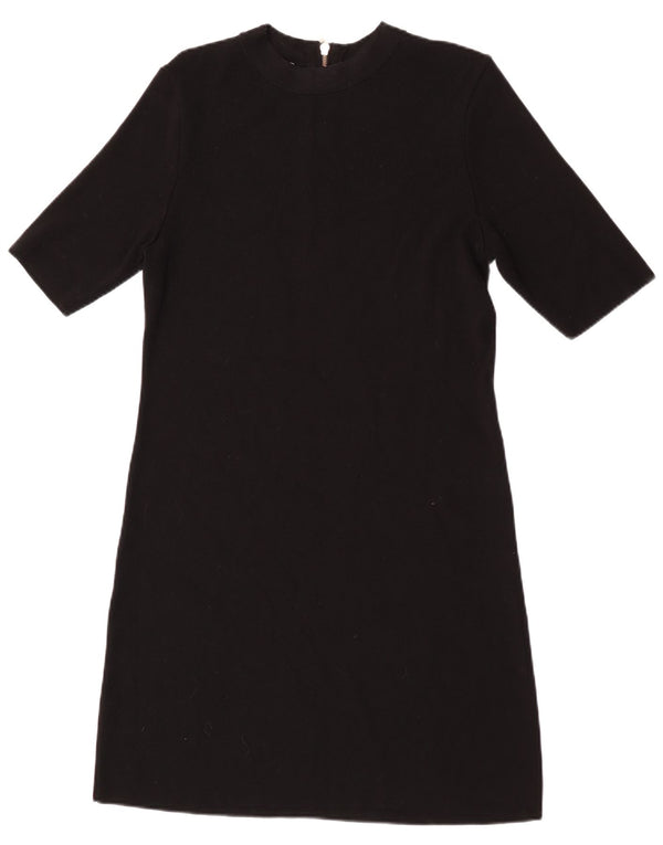 Monsoon Womens Short Sleeves Jumper Dress UK 12 Medium Black