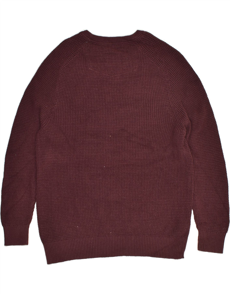 FAT FACE Mens Crew Neck Jumper Sweater 2XL Burgundy Cotton | Vintage Fat Face | Thrift | Second-Hand Fat Face | Used Clothing | Messina Hembry 