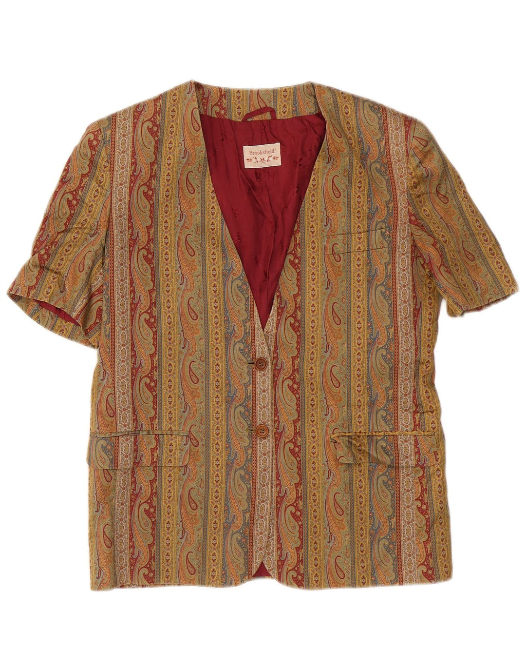 BROOKSFIELD Womens 2 Button Blazer Jacket IT 44 Medium Multicoloured
