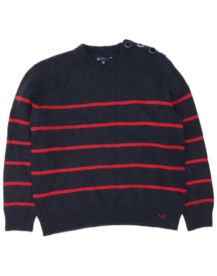 Crew Clothing Womens Crew Neck Jumper Sweater UK 12 Medium Navy Blue