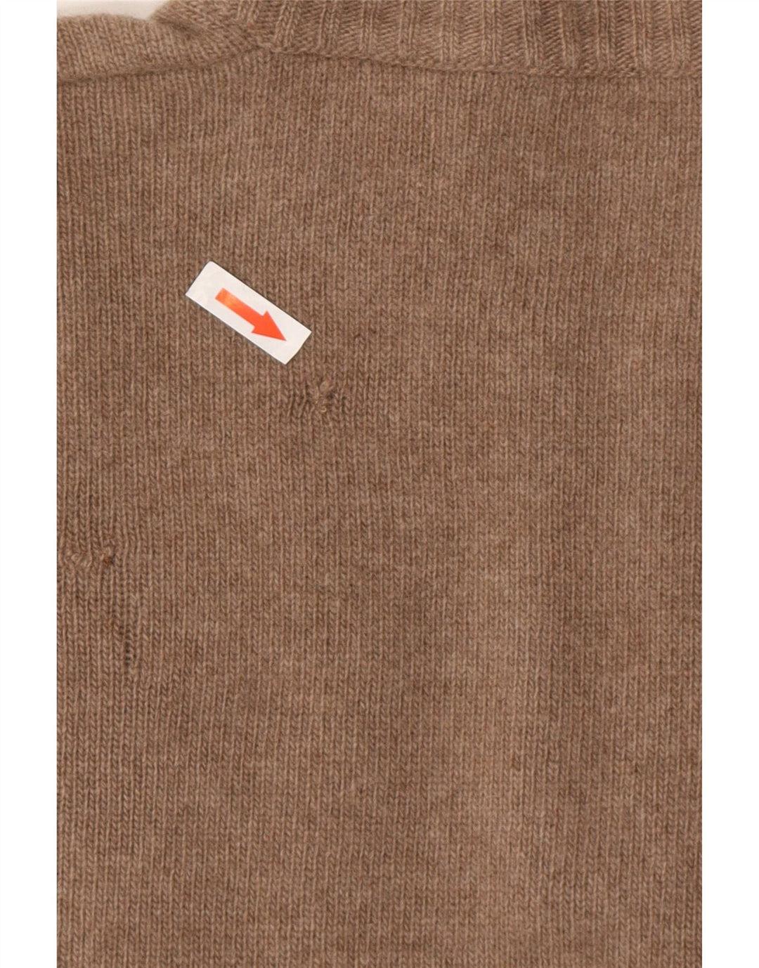 Oscar Et Louise Mens Zip Neck Jumper Sweater Medium Beige Wool