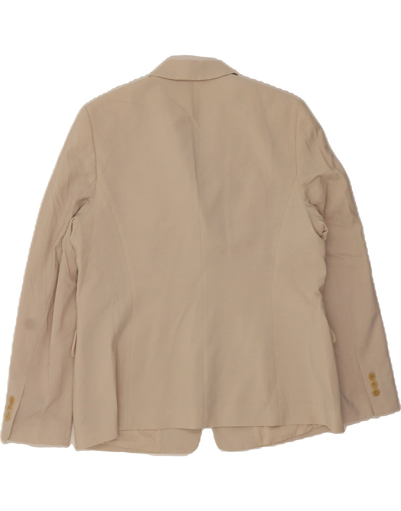 CERRUTI 1881 Womens 2 Button Blazer Jacket UK 14 Large Beige Virgin Wool Vintage Cerruti 1881 and Second-Hand Cerruti 1881 from Messina Hembry 