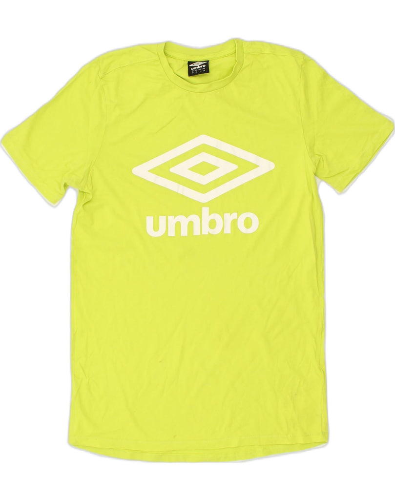 UMBRO Mens Graphic T-Shirt Top Medium Green Cotton | Vintage Umbro | Thrift | Second-Hand Umbro | Used Clothing | Messina Hembry 