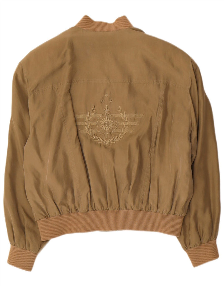Gerry Weber Womens Oversized Bomber Jacket EU 38 Medium Khaki Silk