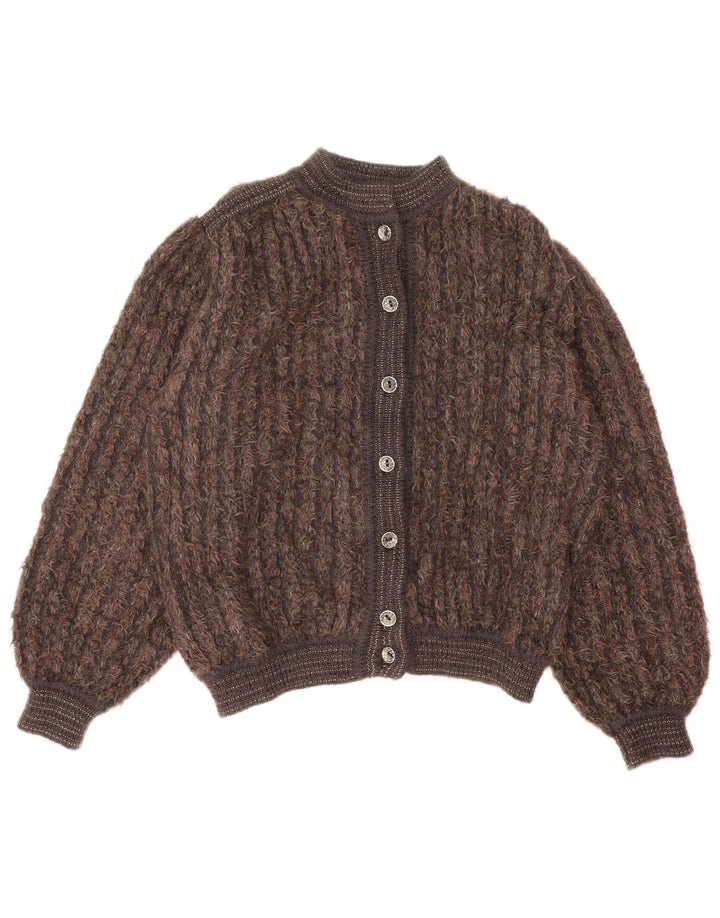 Mariedda Womens Cardigan Sweater IT 46 Large Brown Striped
