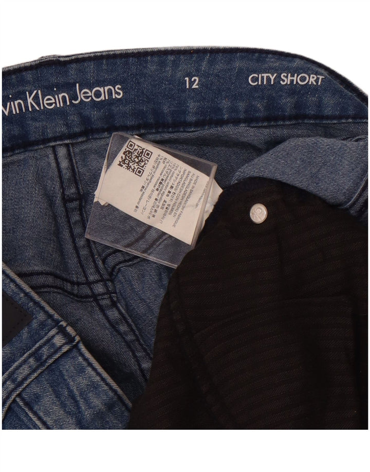 CALVIN KLEIN Womens Denim Shorts US 12 Large W32  Blue Cotton