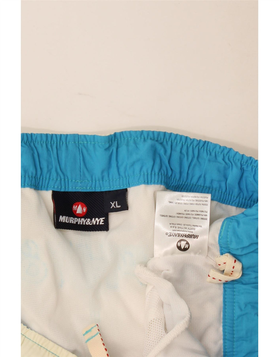 Murphy & Nye Mens Graphic Swimming Shorts XL  White Polyamide