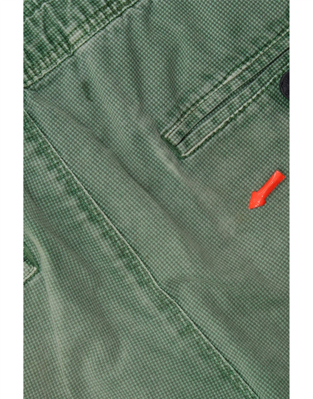 Superdry Mens Chino Shorts Large W36  Green Houndstooth Cotton