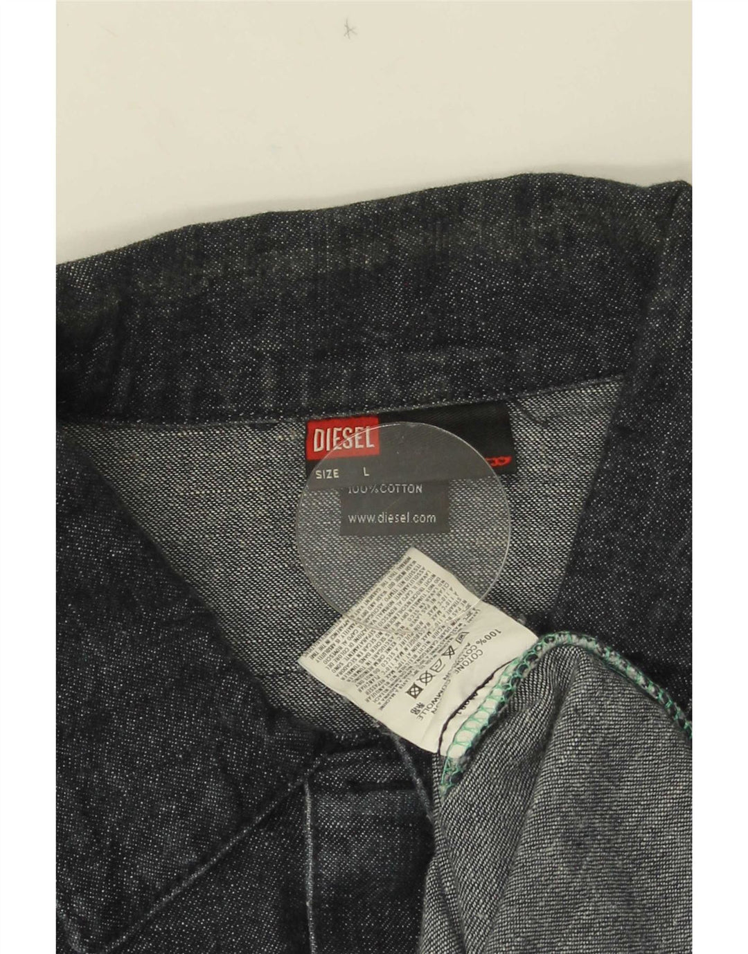 Diesel Mens Denim Jacket UK 40 Large Navy Blue Cotton