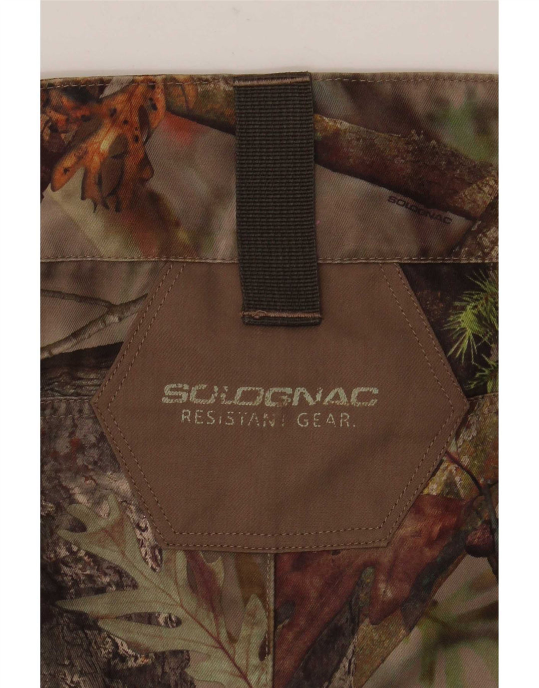 Solognac Mens Slim Cargo Trousers W48 L34 Multicoloured Camouflage