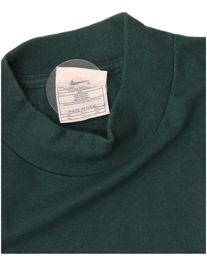 Nike Mens Top Long Sleeve 2XL Green Cotton