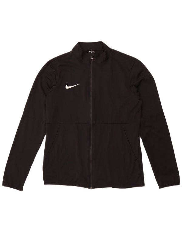 Nike Mens Dri Fit Tracksuit Top Jacket Medium Black Polyester