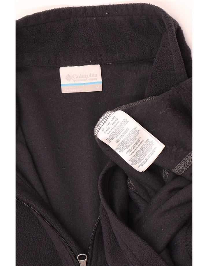 Columbia Mens Zip Neck Fleece Jumper Medium Black Polyester