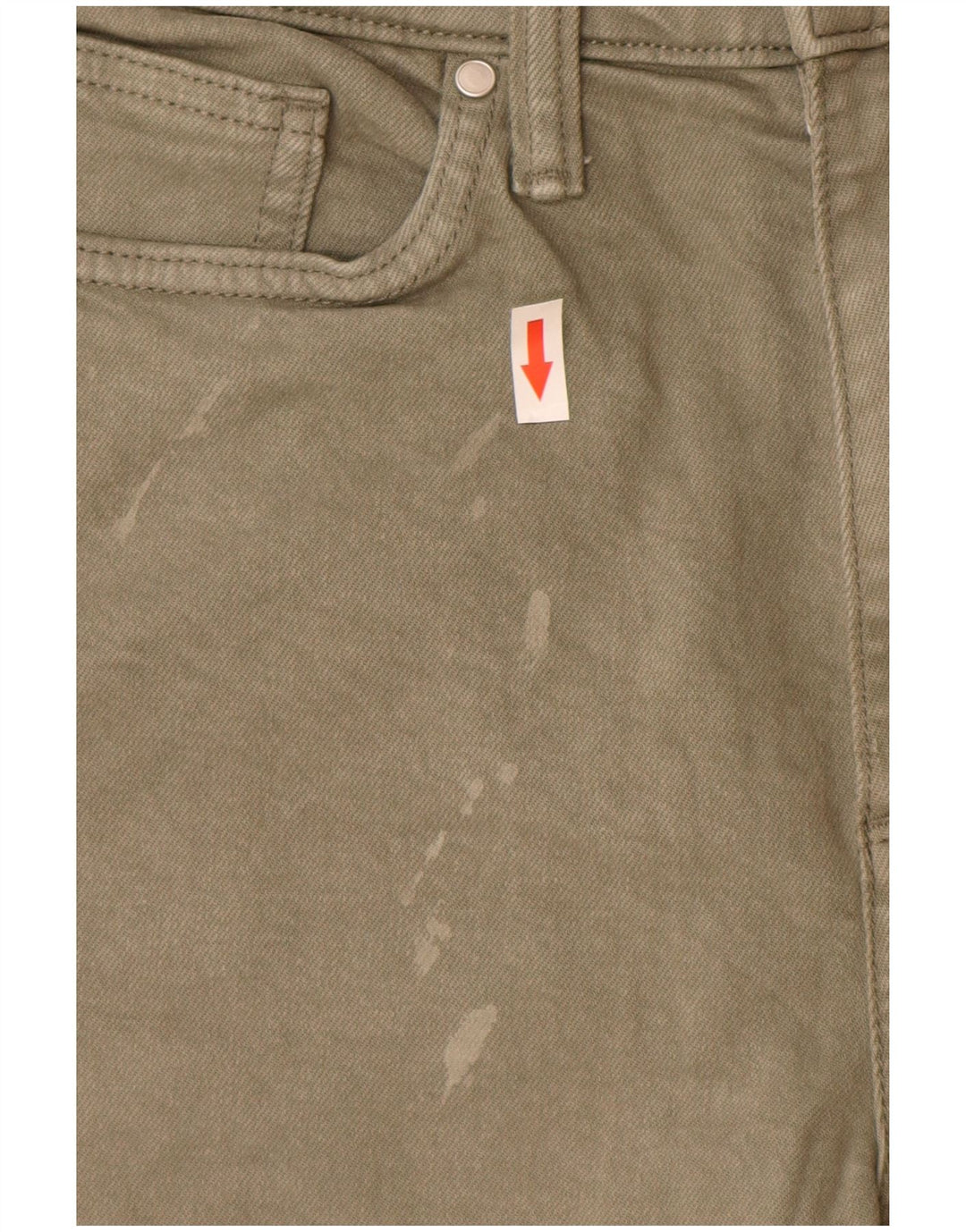 Marks & Spencer Mens Slim Jeans W32 L33 Khaki Cotton