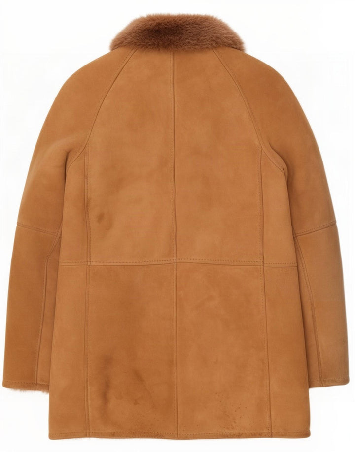 Vintage Mens Shearling Overcoat IT 50 Large Brown